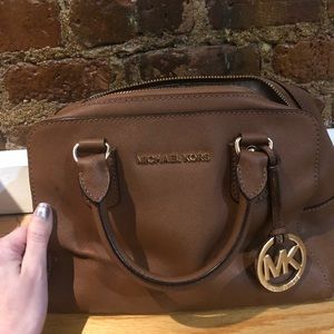 Michael Kors Tan Crossbody Bag with Gold Accents